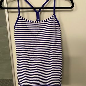Striped LULULEMON built in bra tank